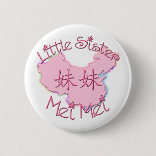 Kleine zuster Mei Mei (Chinees) Ronde Button 5,7 Cm