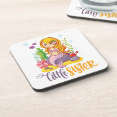 Kleine zuster 🧜 ♀️ Mermaid Bier Onderzetter (Linkerzijde)