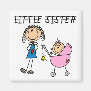 Kleine zuster met Big Sis Tshirts Magneet