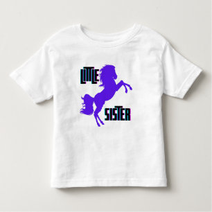 Kleine zuster Paarse Pony Kinder Shirts