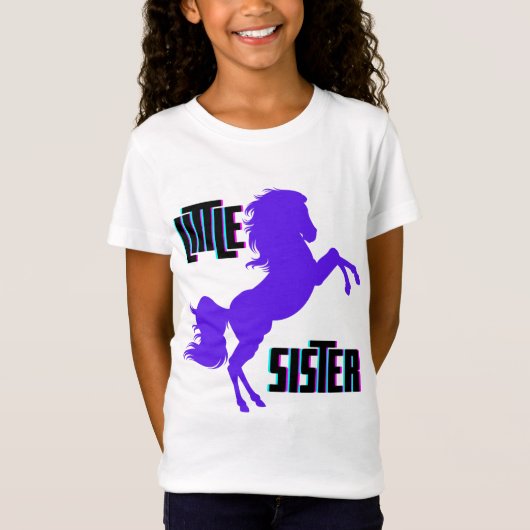 Kleine zuster Paarse Pony T-shirt (Voorkant)