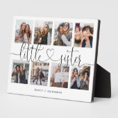 Kleine zuster Script Gift for Sister Photo Collage Fotoplaat (Zijkant)