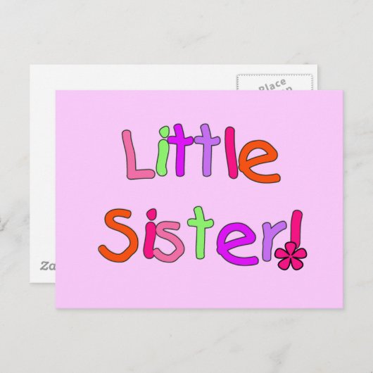 Kleine zuster T-shirts en cadeautjes Briefkaart (Voorkant / Achterkant)