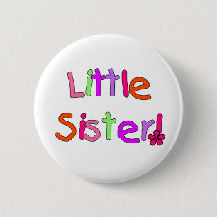 Kleine zuster T-shirts en cadeautjes Ronde Button 5,7 Cm
