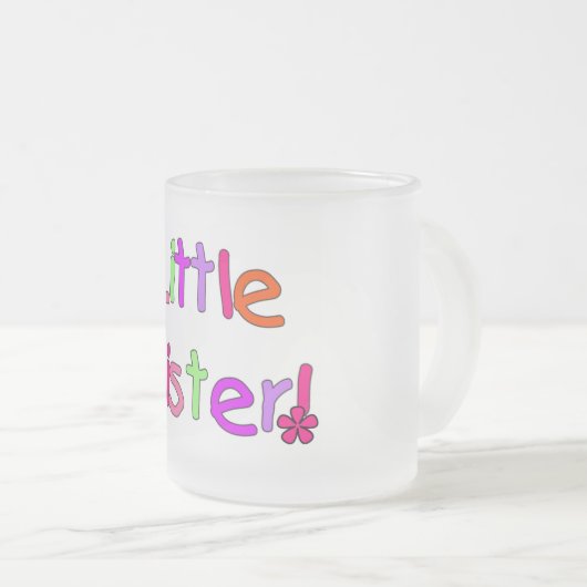 Kleine Zuster T-shirts en geschenken Matglas Koffiemok (Voorkant rechts)