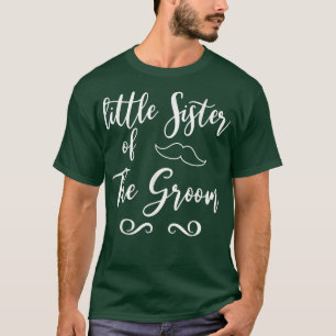 Kleine zuster van Groom Wedding Matching T-shirt