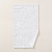 Kleine zwart-wit, grijs- en crèmekleurige Stippen Bad Handdoek (Handdoek)