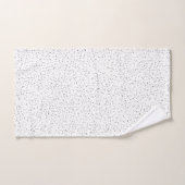 Kleine zwart-wit, grijs- en crèmekleurige Stippen Bad Handdoek (Handdoek)