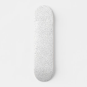 Kleine zwart-wit, grijs- en crèmekleurige Stippen Skateboard