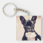 Kleine zwart-witpop sleutelhanger (Voorkant)