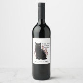 KLEINE ZWARTE CAT WIJN ETIKET (Voorkant)