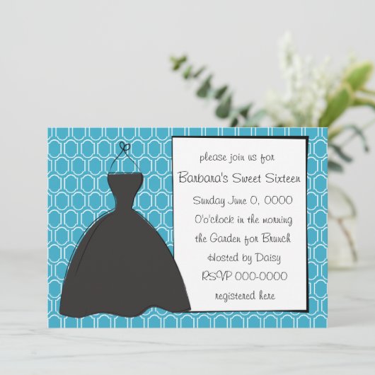 Kleine zwarte dress kaart (Staand voorkant)