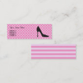 Kleine zwarte hiel mini visitekaartje (Voorkant / Achterkant)