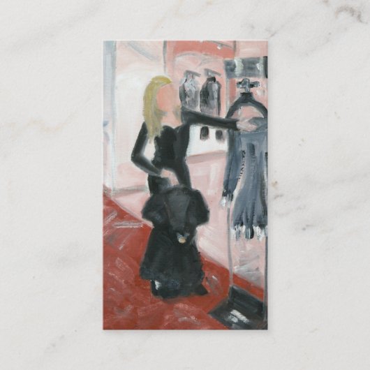 Kleine zwarte jurken visitekaartje (Voorkant)