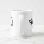 Kleine zwarte kat extra grote beker (Achterkant)