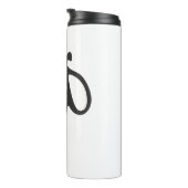 Kleine zwarte kat thermosbeker (Geroteerd rechts)