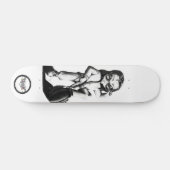 Kleine zwarte zwarte en witte kind skateboard (Horizontaal)
