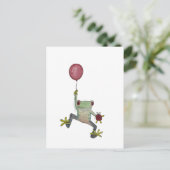 kleine zwevende kikker ansichtkaart briefkaart (Staand voorkant)