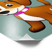 Kleiner brauner Hund, stehend - Foto Afdruk (Hoek)