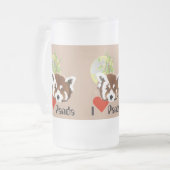 Kleiner Panda (Ailurus fulgens) Tasse Matglas Bierpul (Voorkant links)