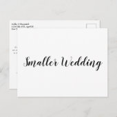Kleinere bruiloft Eenvoudige aankondiging (Voorkant / Achterkant)