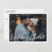 Kleinere bruiloft | Update bruiloft-aankondiging Aankondigingskaart (Voorkant / Achterkant)