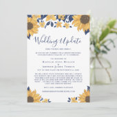 Kleinere bruiloft - Zonnebloem Aankondiging (Staand voorkant)