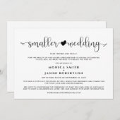 Kleinere Huwelijk Met Minder Gasten Wijziging Van  Aankondiging (Voorkant / Achterkant)