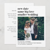Kleinere Trouwdatum Dezelfde Liefde Verkleind Foto Aankondiging (Voorkant / Achterkant)