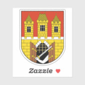 Kleinere wapen van Praag, Tsjechië Sticker (Vel)
