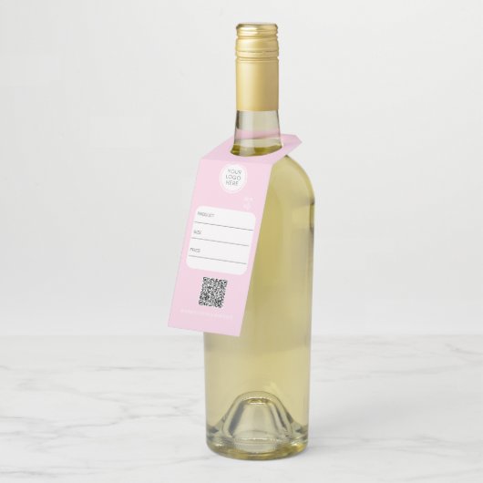 Kleinhandelslogo Fles Hanger Labels (Schuin)