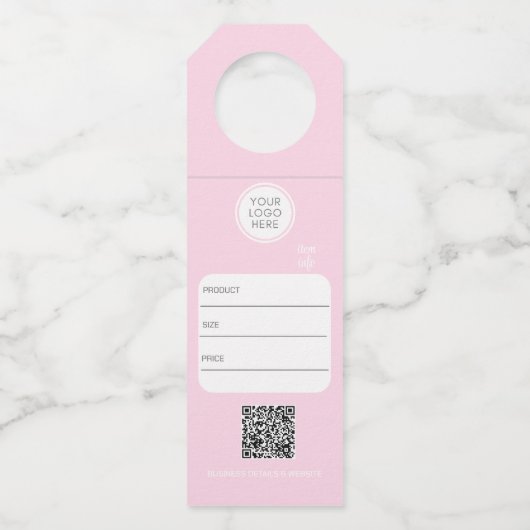 Kleinhandelslogo Fles Hanglabels Flessenhanger (Voorkant)