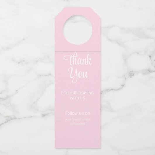 Kleinhandelslogo Fles Ophanglabels Flessenhanger (Achterkant)