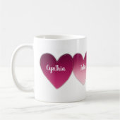 Kleinkinderen aangepaste naam keten van gepatchte koffiemok (Links)