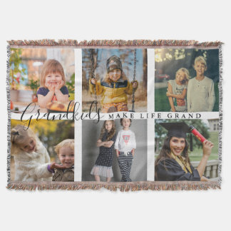 Kleinkinderen maken het leven Grand 6 foto cadeau Deken