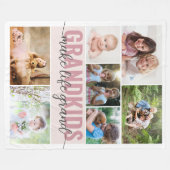 Kleinkinderen maken het leven Grand 7 fotocollage Fleece Deken (Voorkant (Horizontaal))