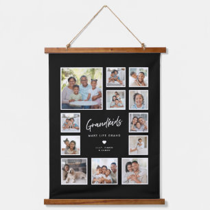 Kleinkinderen maken het leven grand Custom 12 foto Hangend Wandkleed