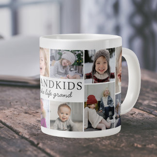 Kleinkinderen maken het leven grand Foto Collage A Extra Grote Beker