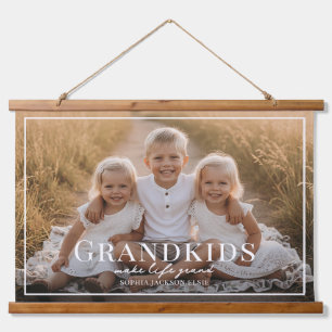Kleinkinderen maken het leven grandioos kleinkind hangend wandkleed