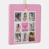 Kleinkinderen Maken Het Leven Grootmoeder 8-Foto C Keramisch Ornament (Rechts)