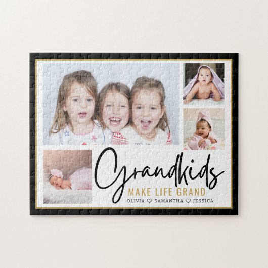 Kleinkinderen maken het leven Grootouders 4 Foto Legpuzzel (Horizontaal)