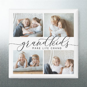 Kleinkinderen maken het leven groots   4 Foto Magneet