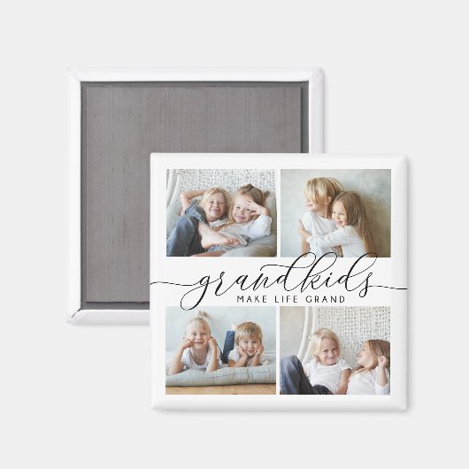 Kleinkinderen maken het leven groots | 4 Foto Magneet (Voorkant / Achterkant)