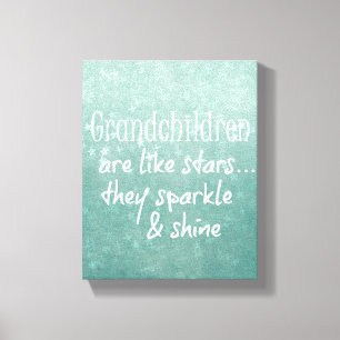Kleinkinderen Sterren Quote Canvas Afdruk