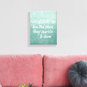 Kleinkinderen Sterren Quote Canvas Afdruk (Insitu (Woonkamer))