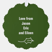 Kleinkinderen van grootouders ornament kaart (Achterkant)