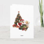 Kleinkind's Naam Sinterklaas Kerstmis Feestdagen Kaart (Achterkant)