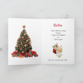 Kleinkind's Naam Sinterklaas Kerstmis Feestdagen Kaart (Binnen)