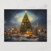 Kleinstadt-Weihnachtswunder mit Großem Baum Briefkaart (Voorkant)
