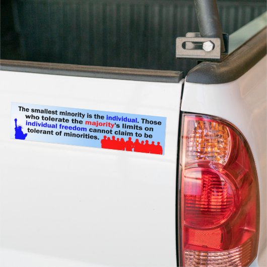 Kleinste minderheid bumpersticker (Op Truck)